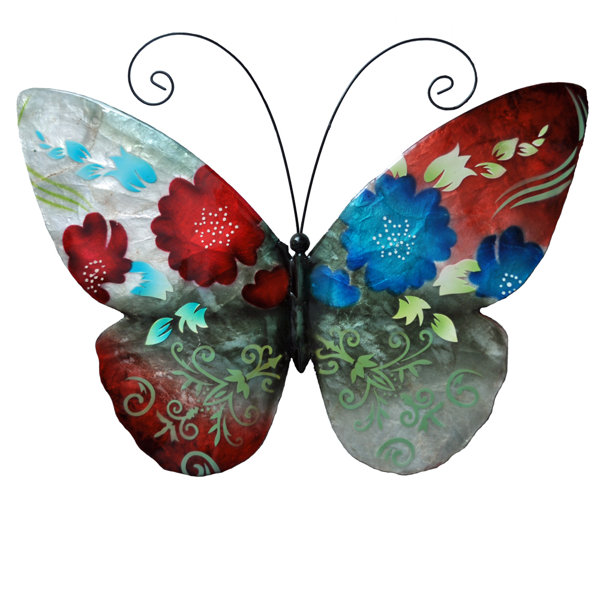 Eangee Home Design Spring Flowers Butterfly Wall Décor & Reviews Wayfair
